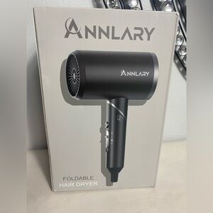ANNLARY Plasma Ion Hair Dryer with Diffuser for Curly Hair, 1800W Fast Drying